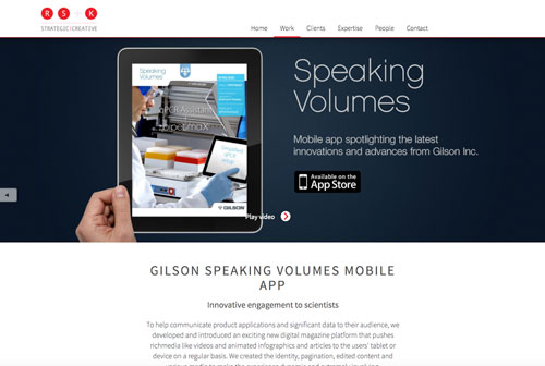 Gilson app portfolio page thumbnail